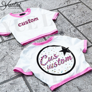 Biểu Tượng Tùy Chỉnh Cotton Polyester T-Shirt Lụa Màn Hình In Ấn Thạch Màu Khối Cắt Thời Trang Ngắn Tay Áo T-Shirt Cho Phụ Nữ - Product Image 1