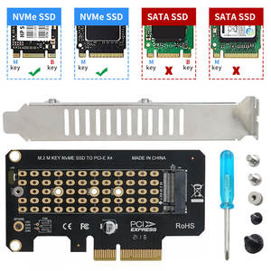 NVMe PCIE <span class=keywords><strong>M</strong></span>.2 SSD to PCI-e X4 x1 adattatore di conversione <span class=keywords><strong>M</strong></span> porta chiave espansione Riser card supporto PCI-e PCI Express 3.0 M2 2230-2280 - Product Image 5