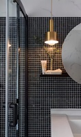 Mosaïque de marbre moderne de qualité supérieure Verde Guatemala - Carreaux en pierre Calacatta/Root Noir et Blanc - Garantie 3 ans - Pour murs intérieurs, salles de bain et maisons
