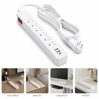 PD20W Tip C Hızlı Şarjlı Uzatma Prizi 6 ABD AC Prizli 2 USB A Girişli ETL Sertifikalı Ofis/Genel Kullanım İçin