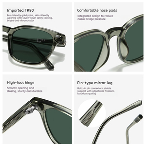 Fashion <b>Retro</b> New Selected High-end Style Women Men Street Photography Driving Fishing TR90 Frame UV400 Polarized <b>Sunglasses</b> - Product Image 4