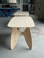 Table à manger en bois massif minimaliste nordique DISHI, table à manger moderne de luxe, 4, 6 ou 8 places, table à manger rectangulaire