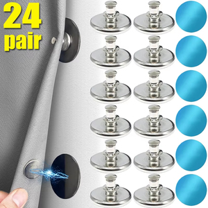 Cierres Magnéticos Metálicos para Cortinas, Hebillas Magnéticas para Montar en la Pared, Clips Magnéticos para Cortinas de Ducha, Sujetadores Desmontables para Fijar Mosquiteras - Product Image 1