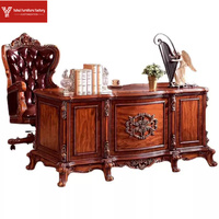 Bureau et chaise de direction en bois massif de style américain, bureau et chaise de bureau de style européen, nouveau bureau de président de style chinois