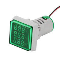 Voltmeter 3-In-1 Display Hijau Tahan Air Meteran Frekuensi Ammeter