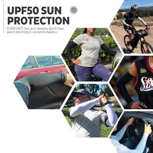 Mangas de compresión personalizadas OEM con logo, protección solar UPF50+, mangas refrescantes para deportes al aire libre - Product Image 6