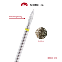 SHUANGJIA flamme Pro Chrome diamant forets à ongles russe durabilité peau morte cuticule nettoyant ongles outils de pré-traitement