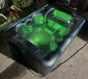Tubo caliente para 6 personas Spa al aire libre bañera de hidromasaje portátil Bañera de hidromasaje Spa Exterior Climatizado Con Piscina Profunda En El jardin - Product Image 1