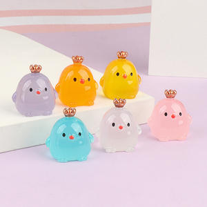Accesorios de Resina para Joyería Brillante en la Oscuridad, Adornos de Paisajes en Miniatura, Colgante de Pollo con Corona 3D en Miniatura para Bonsái - Product Image 1