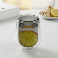 Mug en verre à double paroi coloré, en borosilicate, isolé, en forme d'œuf, résistant à la chaleur, pour café, thé, jus, usage domestique