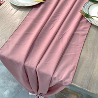 Nappe carrée moderne en mousseline de soie écologique, couleur unie, 100 % polyester, 70x300cm, réutilisable pour la maison, l'hôtel, les mariages