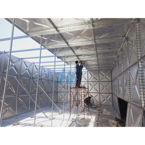 Tanque de Almacenamiento de <span class=keywords><strong>Agua</strong></span> de Acero Galvanizado en Caliente a <span class=keywords><strong>Precio</strong></span> de Fábrica, con Construcción de Paneles, 1 Año de Garantía para <span class=keywords><strong>Agua</strong></span> Potable - Product Image 1