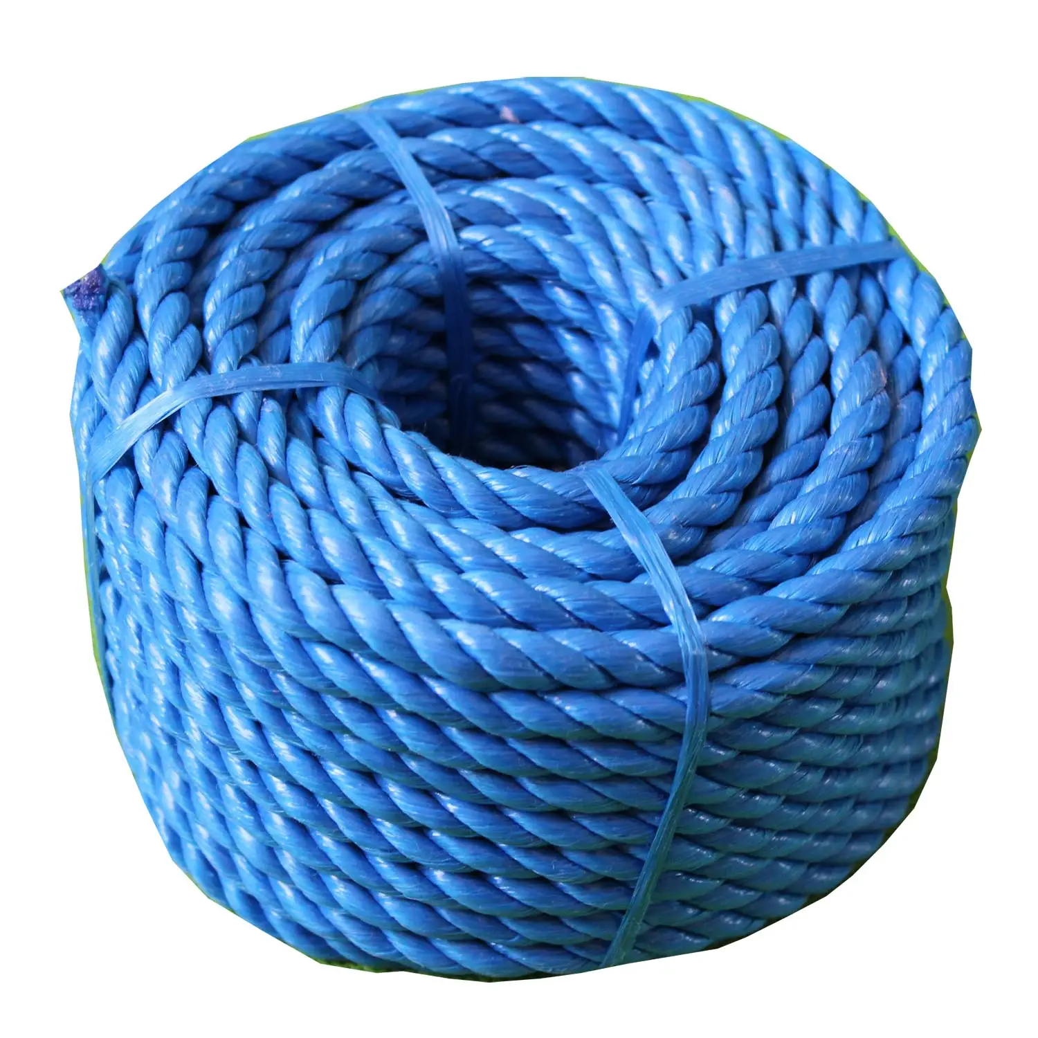 Corde en plastique bleue de 6mm,8mm, 10mm, 12mm, corde de film PP fendu/corde de film PP