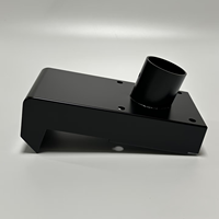 Support de montage en tôle métallique noir thermolaqué sur mesure, pièces d'emboutissage et de pliage métalliques, fournisseur par contrat
