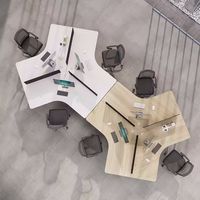 Vente directe d'usine Mobilier de bureau moderne Poste de travail modulaire pour 6 personnes Cloison de bureau