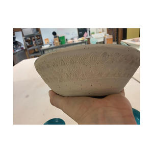 مجموعة بكرات نمذجة الطين 10 ، مجموعة دبابيس دوارة من الطين بنمط موجة الخشب - Product Image 3