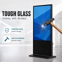 Pantalla Táctil LCD 2K 4K de 32 43 50 55 Pulgadas para Interiores, Reproductor de Video Publicitario Vertical para Centros Comerciales