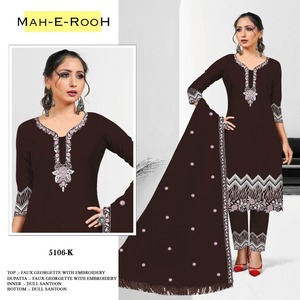 Costume Palazzo de travail à broderie lourde pour le mariage et la fête à prix abordable Costume Pakistan Salwar Kameez - Product Image 2