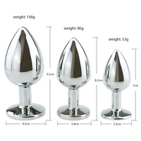 S-HANDE Ensemble de Plugs Anaux en Métal Inoxydable pour Adultes avec Bijou, Dilatateur, Plug Anal Queue de Renard pour Femme, Plug Anal Géant