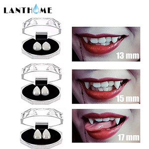 Fake Vampire Teeth &amp; Glue Fiesta de Halloween Cosplay Decoración Accesorios para dentaduras Zombie Demon Prótesis - Product Image 2