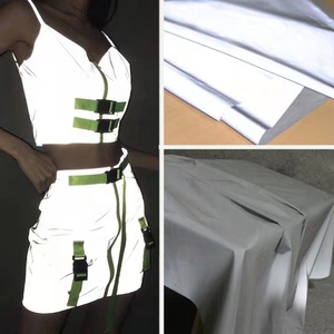 Khả Năng Hiển Thị Cao 3 En471 M Breathable High Light Ngoài Trời Đen Phản Chiếu Vải Huỳnh Quang Spandex Polyester Vải - Product Image 2