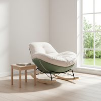 Fauteuil de salon de luxe moderne nordique, chaise longue à bascule surdimensionnée style pingouin, fauteuil inclinable individuel pour adulte, meuble de chambre à coucher avec pieds en métal