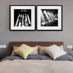 En gros personnalisé en alliage d'aluminium cadre <span class=keywords><strong>noir</strong></span> <span class=keywords><strong>et</strong></span> <span class=keywords><strong>blanc</strong></span> paysage portrait affiches carton mur art cadres photo décor - Product Image 5