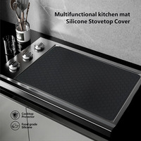 Tapis de protection pour plaque à induction en silicone tendance 28*20 pouces, couverture de drainage de cuisine, multifonctionnel, en stock