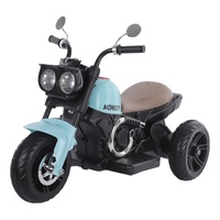 Moto électrique pour enfants 12V avec lumières LED, alimentation USB, style plastique, tricycle à batterie, 2-7 ans
