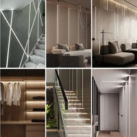 20X10mm LED Bande Profil Encastré En Aluminium Canal Linéaire avec Diffuseur Home Office Celling Wall Light
