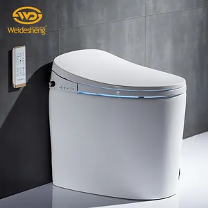 बाथरूम बुद्धिमान इलेक्ट्रॉनिक तापमान नियंत्रण Bidet टॉयलेट सीट स्वत: स्वयं-सफाई स्मार्ट शौचालय