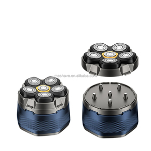 Fanke personnalisé FK-8750 flottant rasoir électrique rotatif batterie forte étanche corps rasoir LED affichage pour hommes chauves USB - Product Image 5