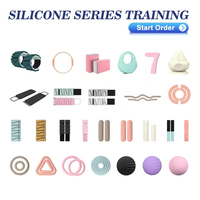 Barre d'haltères, haltères en silicone, anneaux de musculation, tapis de yoga, accessoires de fitness et de yoga pour la maison, avec logo personnalisé en usine
