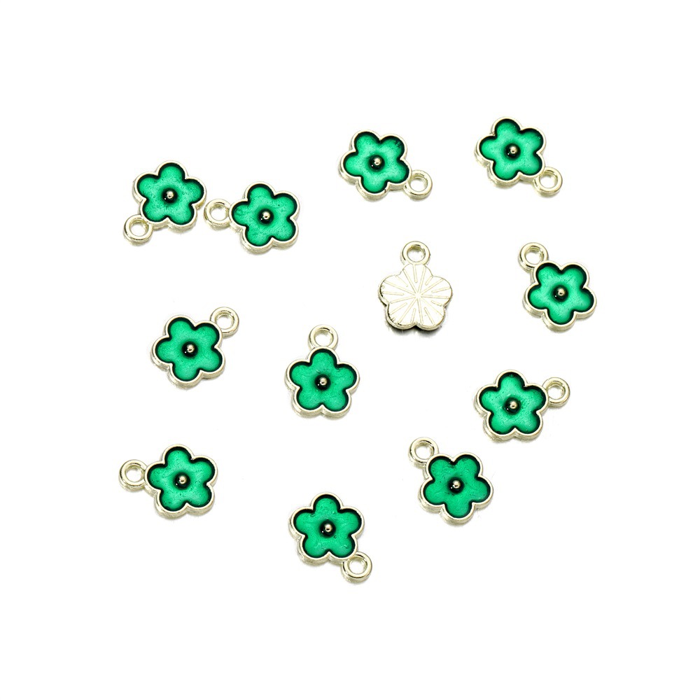 Pendentif fleur verte (10pcs)