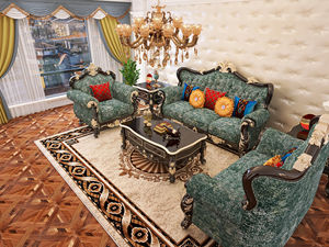 OKL36145 set moderne turc sectionnel tissu mousse bouton de traction canapé coussin 2 places pour meubles de salon - Product Image 3