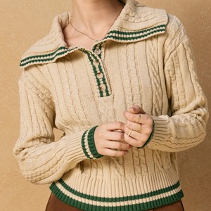 Pull à <span class=keywords><strong>col</strong></span> <span class=keywords><strong>marin</strong></span> à la mode pour femmes pour le printemps et l'automne - Product Image 2