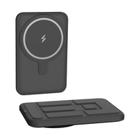 Banco de Energía Inalámbrico Magnético Actualizado 2023 con Soporte, Banco de Energía Magnético de 5000 mAh, Tamaño Mini de 20 W para iPhone 14