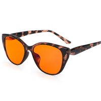 Lunettes de protection anti-lumière bleue pour femmes, avec monture œil de chat, pour l'ordinateur et le sommeil nocturne