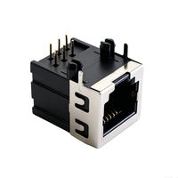 Connecteur Ethernet RJ45 6P6C à angle droit pour carte PCB, prise modulaire, interface réseau pour transmission de données