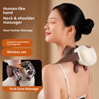 Masseur portable Shiatsu pour le cou et le dos Massage de pétrissage 3D des tissus profonds, conception de main humaine simulée pour le soulagement de la douleur