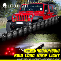 Spot Ambre Blanc Véhicule Led Rampe Utv Couverture Mince Offroad 50 Pouces Simple Rangée 12v Linkable Voiture Hors Route Lumières 4x4 Led Barre Lumineuse