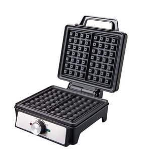 Macchina per waffle elettrica 220V con doppia piastra antiaderente per colazione, toast e sandwich - Product Image 1