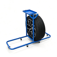 Chariot de rangement pliable avec plateau à outils pour atelier de carrosserie automobile