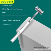 Marteau osseux médical, instrument orthopédique, manche en bois, acier inoxydable, double tête, classe I, certifié CE