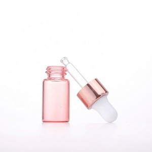 Flacon compte-gouttes rond en verre de 5 ml pour huiles essentielles, emballage parfumé populaire en or rose - Product Image 6