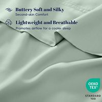 Ensemble de 6 draps rafraîchissants taille Queen, 100% rayonne de bambou, bande élastique plus large, poches profondes de 16 pouces, taies d'oreiller luxueuses et soyeuses