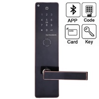 Tuya Wifi veya Ttlock Ble Uygulaması Akıllı Dijital Kilit Şifreli Kapı Kilidi Kartlı Anahtarsız Elektronik Kilit