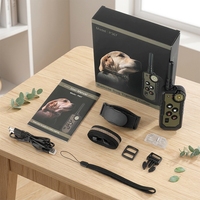 Tragbarer Handheld-Sender mit Komplettzubehör-Set, Humanes Hundeverhaltens-Trainingsequipment, Multifunktionales Hundetrainings-Schockhalsband