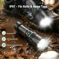 2 Paket Senter LED USB-C Isi Ulang yang Dapat Diperbesar, Klip Saku, Super Terang, Senter Genggam Tahan Air, Lampu Senter Luar Ruangan