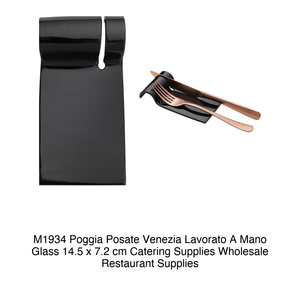 ที่วางช้อนส้อมแก้วเวเนเซีย 14.5 × 7.2 ซม. งานแฮนด์เมด M1934 - Product Image 2